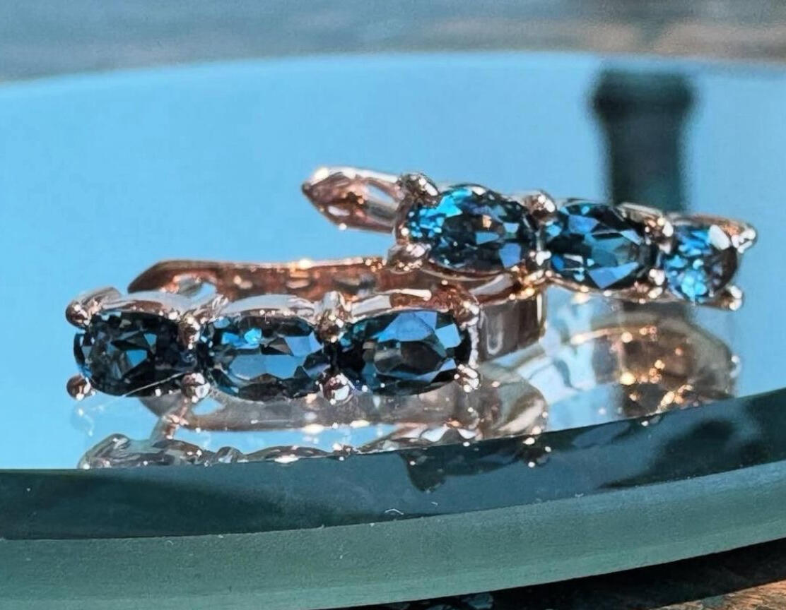 London Blue Topaz Trilogy Earrings